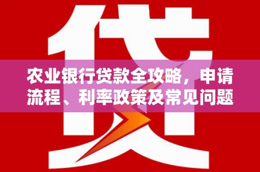 张湾农业银行贷款全攻略，申请流程、利率政策及常见问题解析
