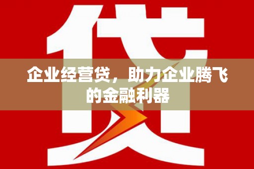 张湾企业经营贷，助力企业腾飞的金融利器