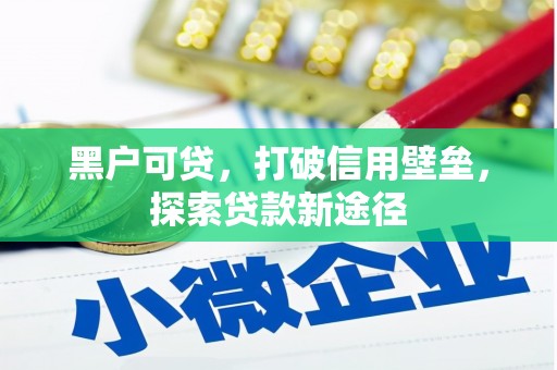 张湾黑户可贷，打破信用壁垒，探索贷款新途径