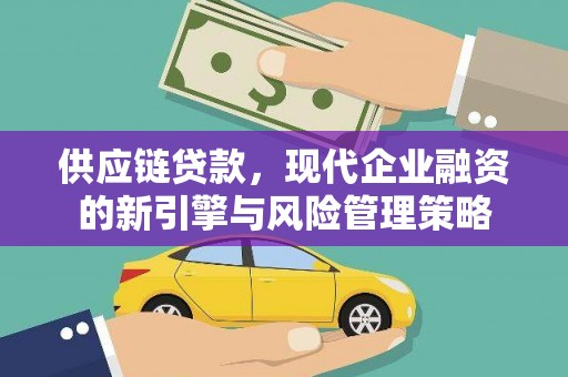 张湾供应链贷款，现代企业融资的新引擎与风险管理策略