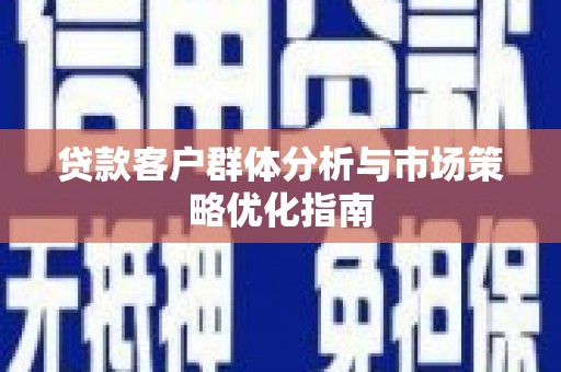 张湾贷款客户群体分析与市场策略优化指南