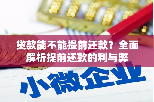 张湾贷款能不能提前还款？全面解析提前还款的利与弊