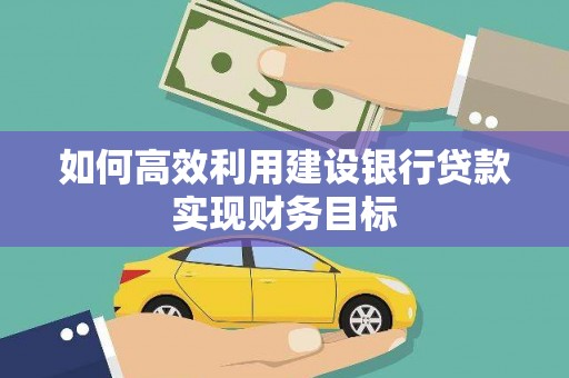 张湾如何高效利用建设银行贷款实现财务目标