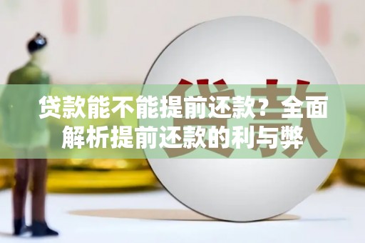 张湾贷款能不能提前还款？全面解析提前还款的利与弊