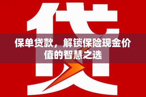 张湾保单贷款，解锁保险现金价值的智慧之选