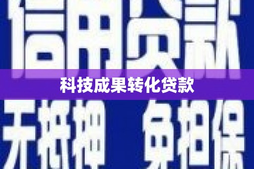 张湾科技成果转化贷款