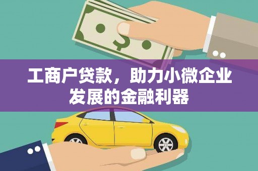 张湾工商户贷款，助力小微企业发展的金融利器