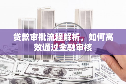 张湾贷款审批流程解析，如何高效通过金融审核