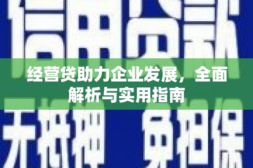 张湾经营贷助力企业发展，全面解析与实用指南