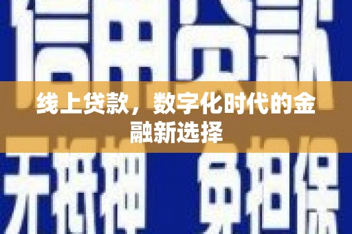 张湾线上贷款，数字化时代的金融新选择