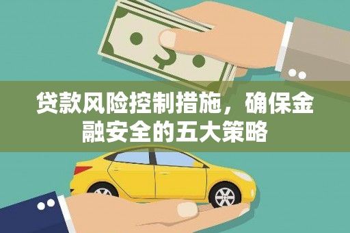 张湾贷款风险控制措施，确保金融安全的五大策略