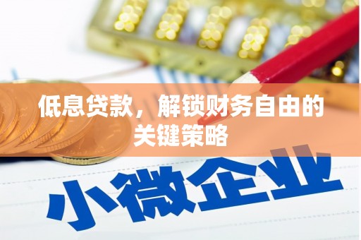 张湾低息贷款，解锁财务自由的关键策略