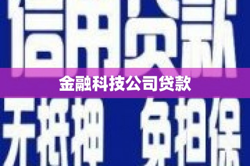 张湾金融科技公司贷款