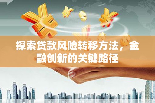 张湾探索贷款风险转移方法，金融创新的关键路径