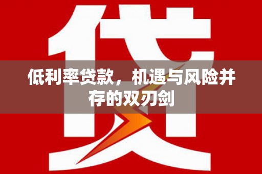 张湾低利率贷款，机遇与风险并存的双刃剑