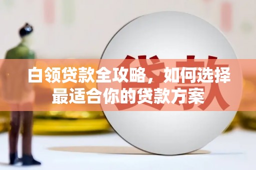 张湾白领贷款全攻略，如何选择最适合你的贷款方案