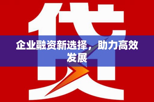 张湾企业融资新选择，助力高效发展